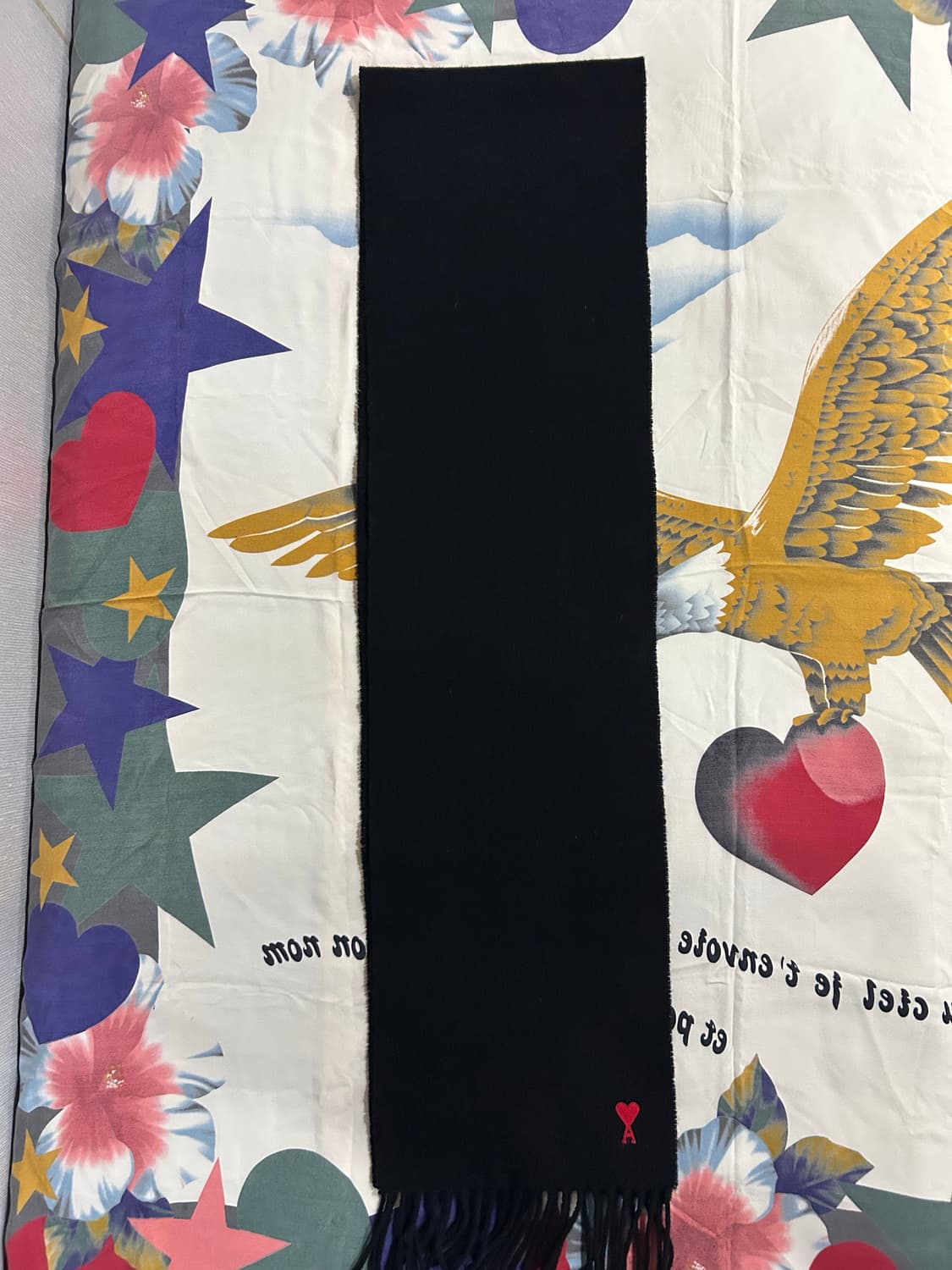 아미 스몰하트 울머플러 블랙 상품이미지3