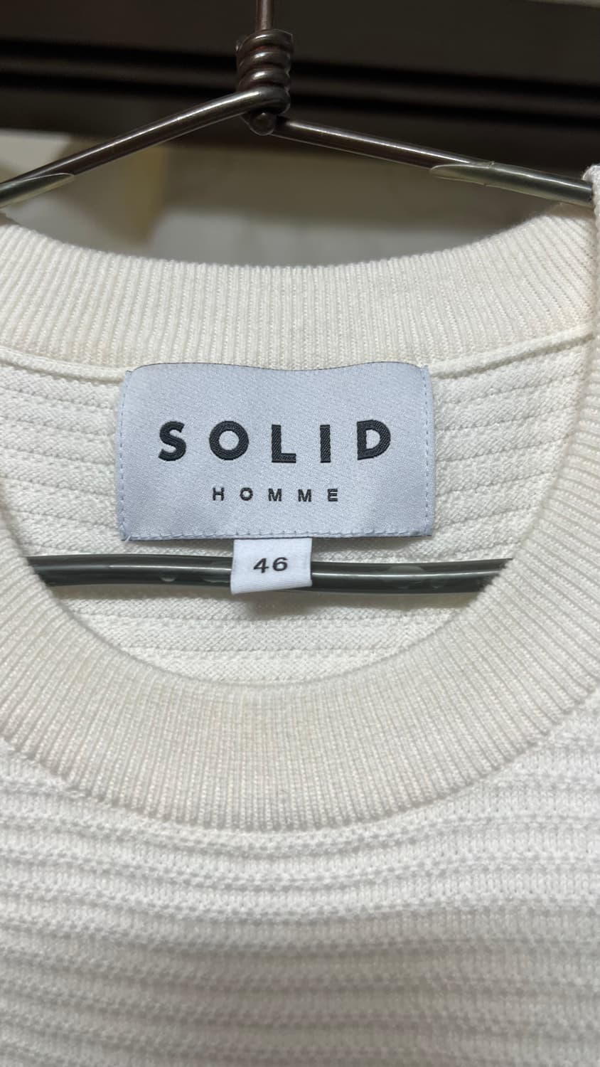 솔리드 옴므 (SOLID HOMME) - 텍스처드 라운드 넥 니트 상품이미지2