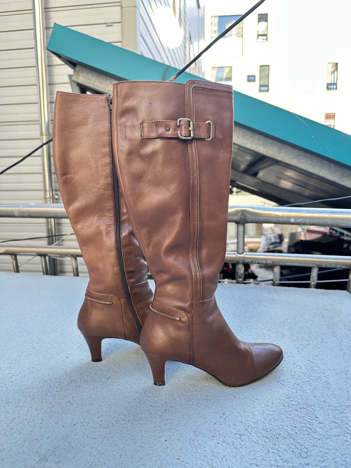 Vintage leather buckle boots 상품이미지6