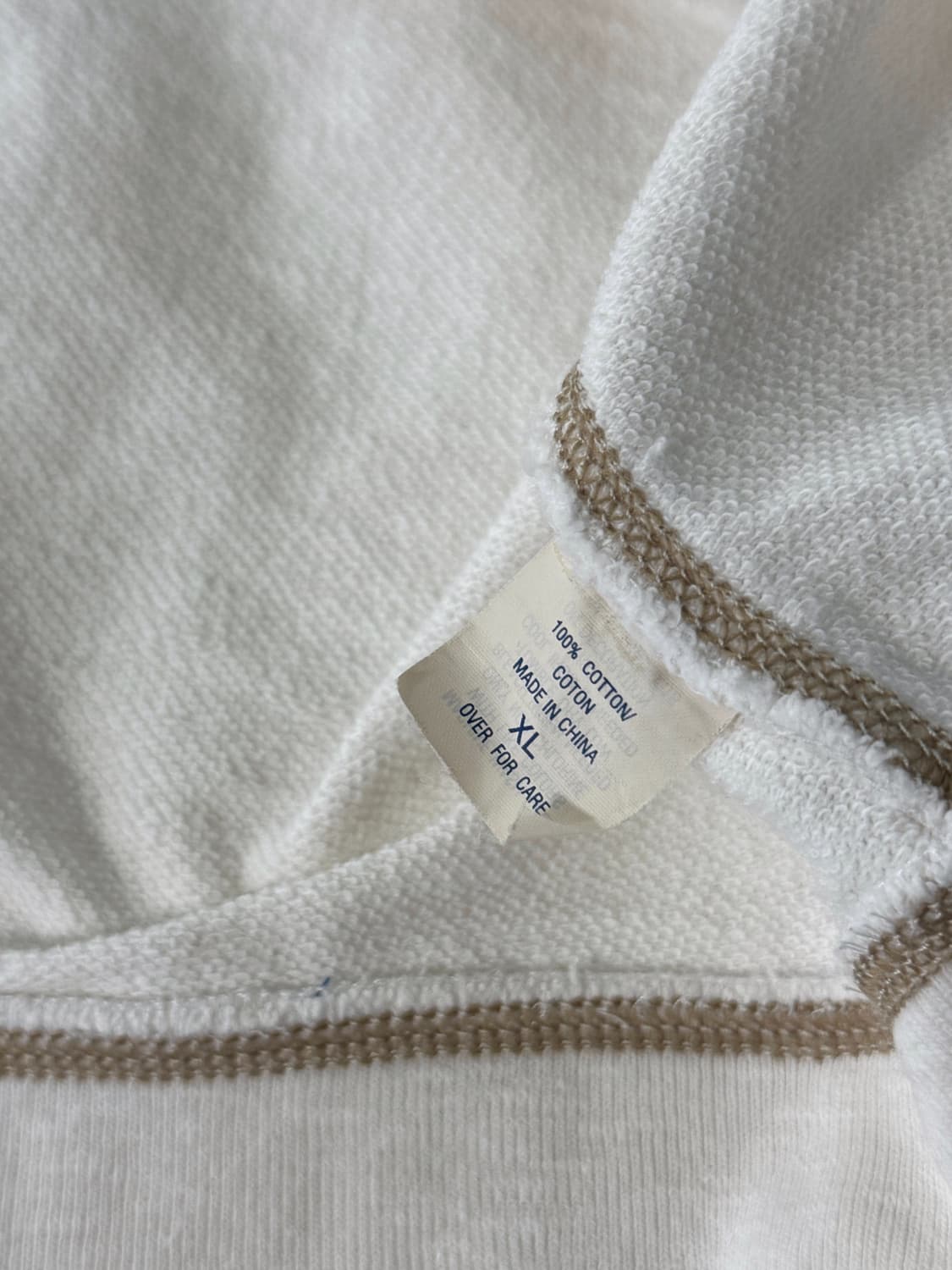 아베크롬비 아이보리 브라운 패치 코튼 후드집업 상품이미지5