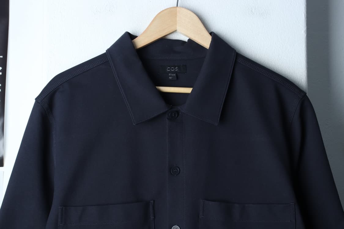 (L-2XL) 코스 반팔 카라 티셔츠 셔츠 남방 네이비 무지-H31741 상품이미지3