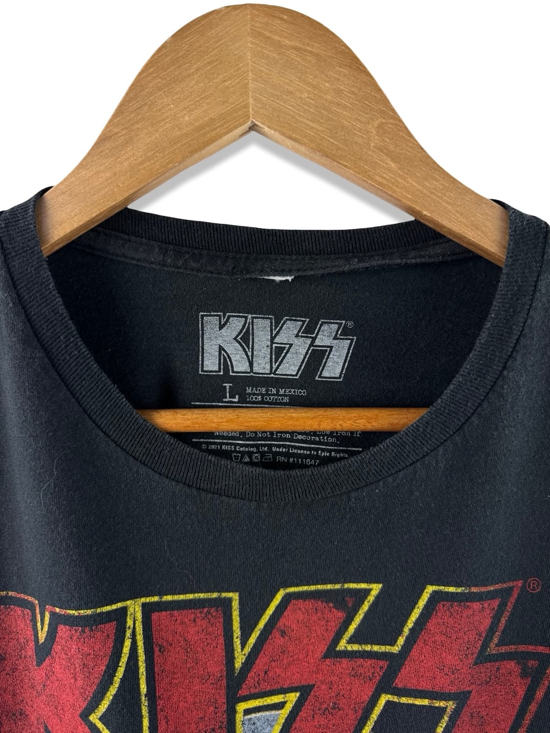 KISS World Tour '77'그래픽 밴드티셔츠2115 상품이미지5
