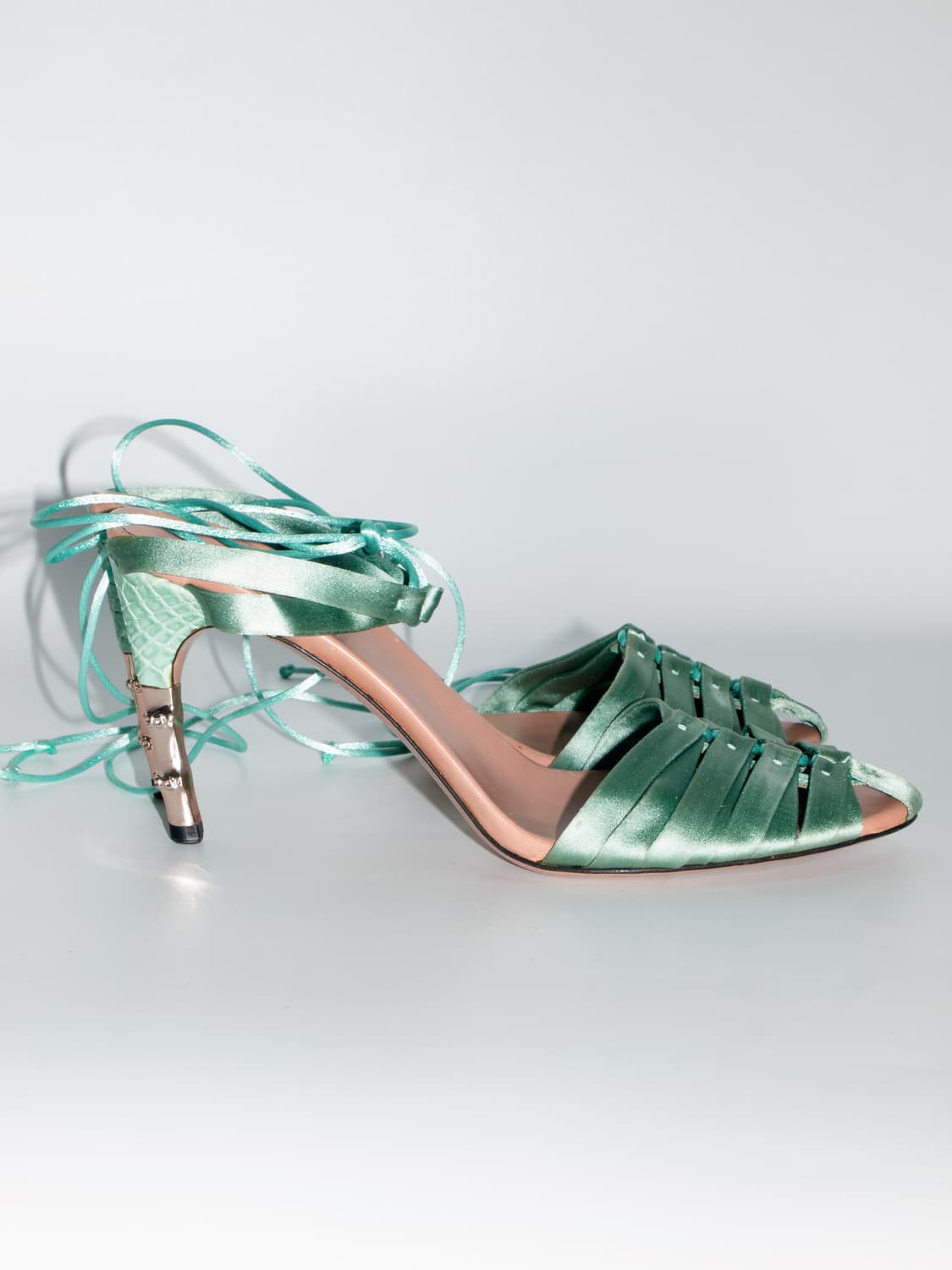 2004 SS Satin Lace-up Pumps 상품이미지3