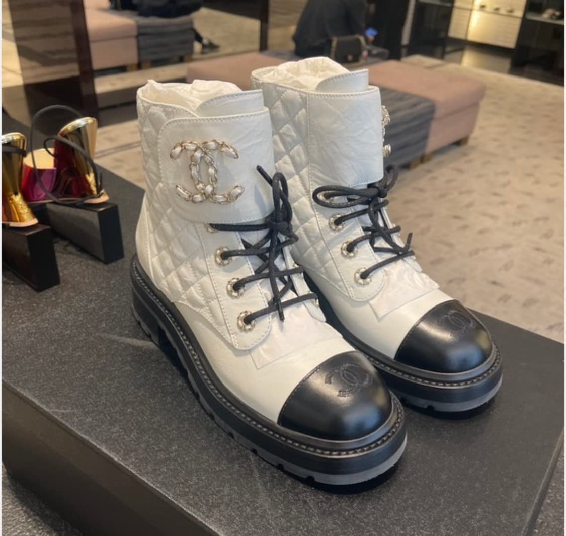 샤넬 앵클 퀼팅 부츠 38 상품이미지2