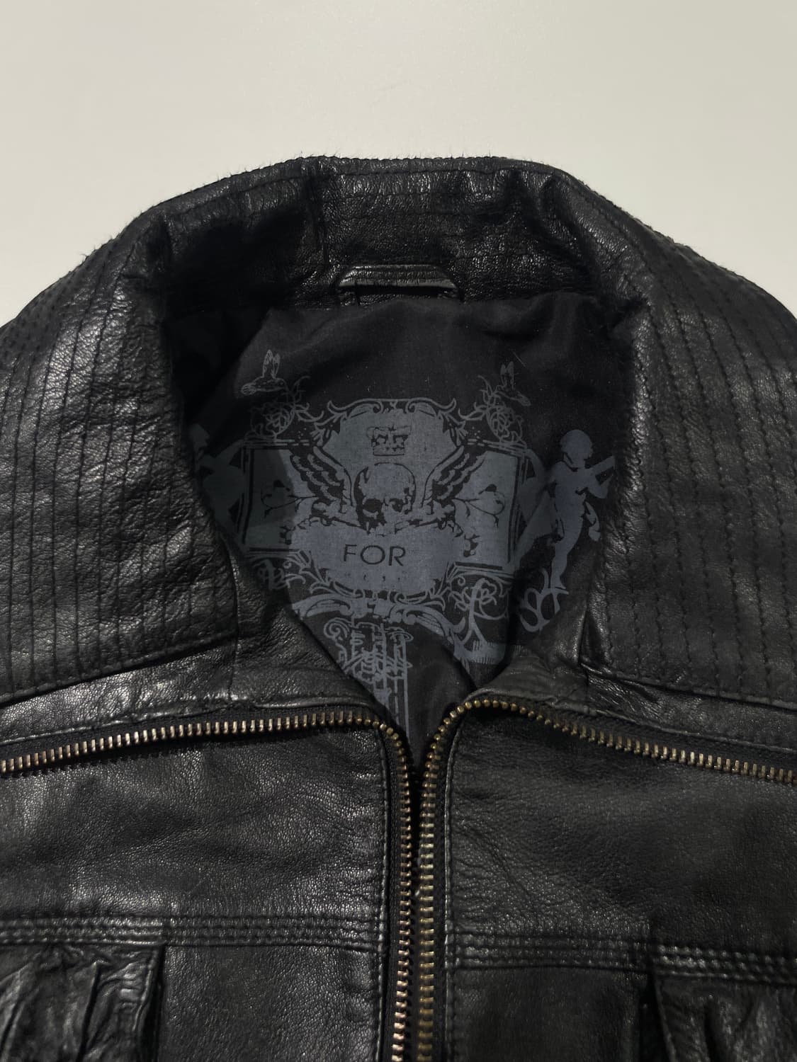 굿소울 블랙 멀티 포켓 레더 자켓 상품이미지7