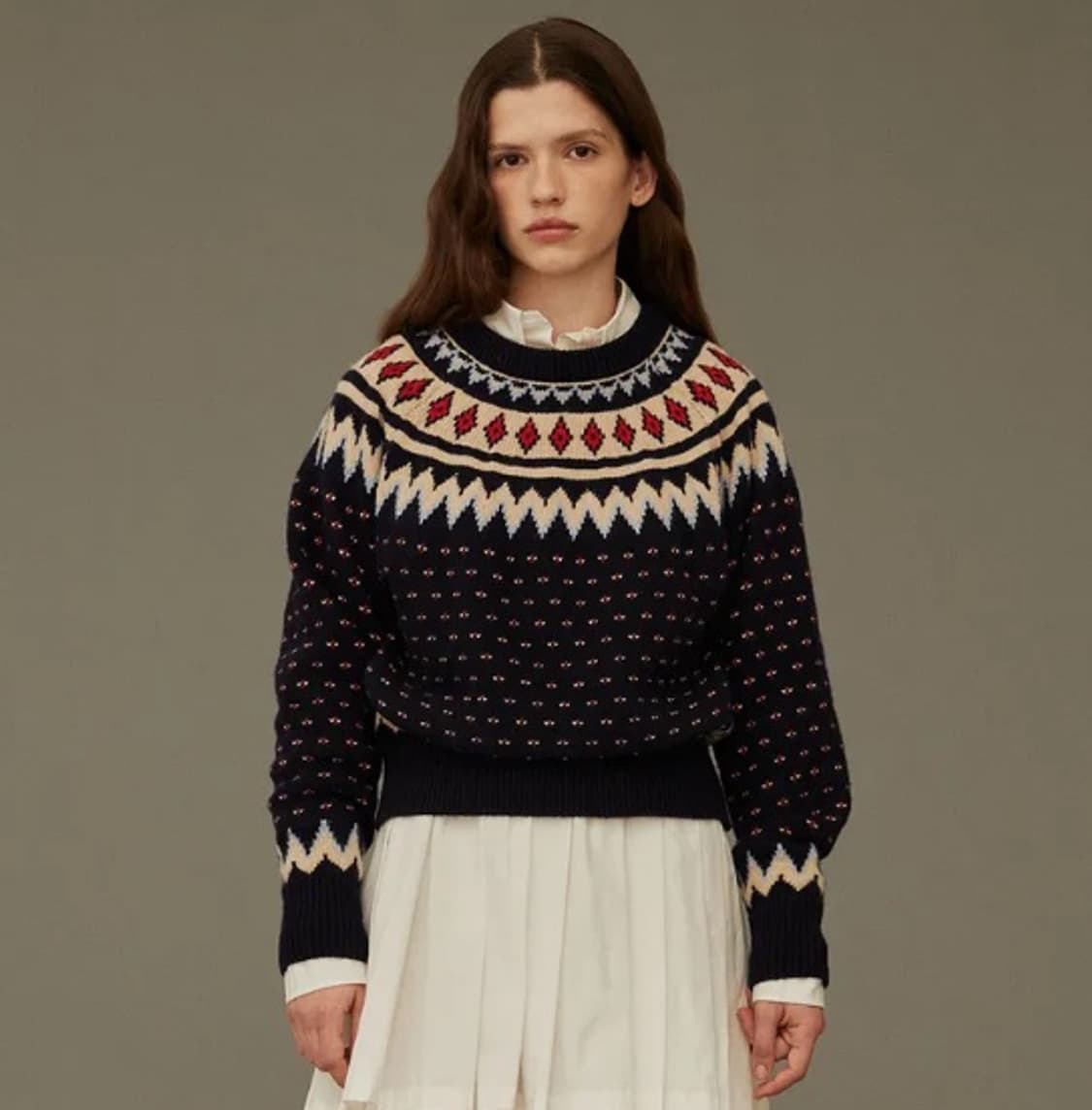 HOWUS / Carol knit (navy) 상품이미지1