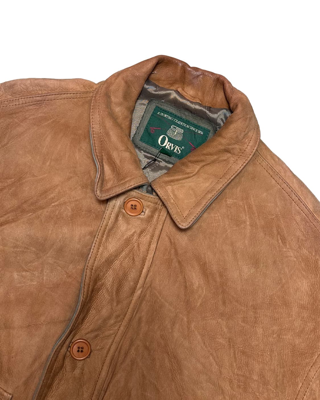 90s 헤비 리얼 레더 A-2 플라이트 자켓 made in korea 상품이미지3