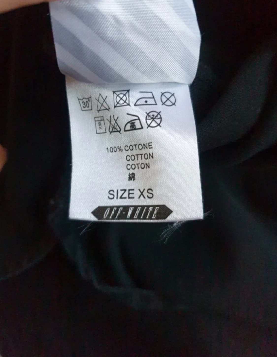 정품 (XS) 오프화이트 블랙데님 자수셔츠 (남녀공용갸능) 상품이미지8