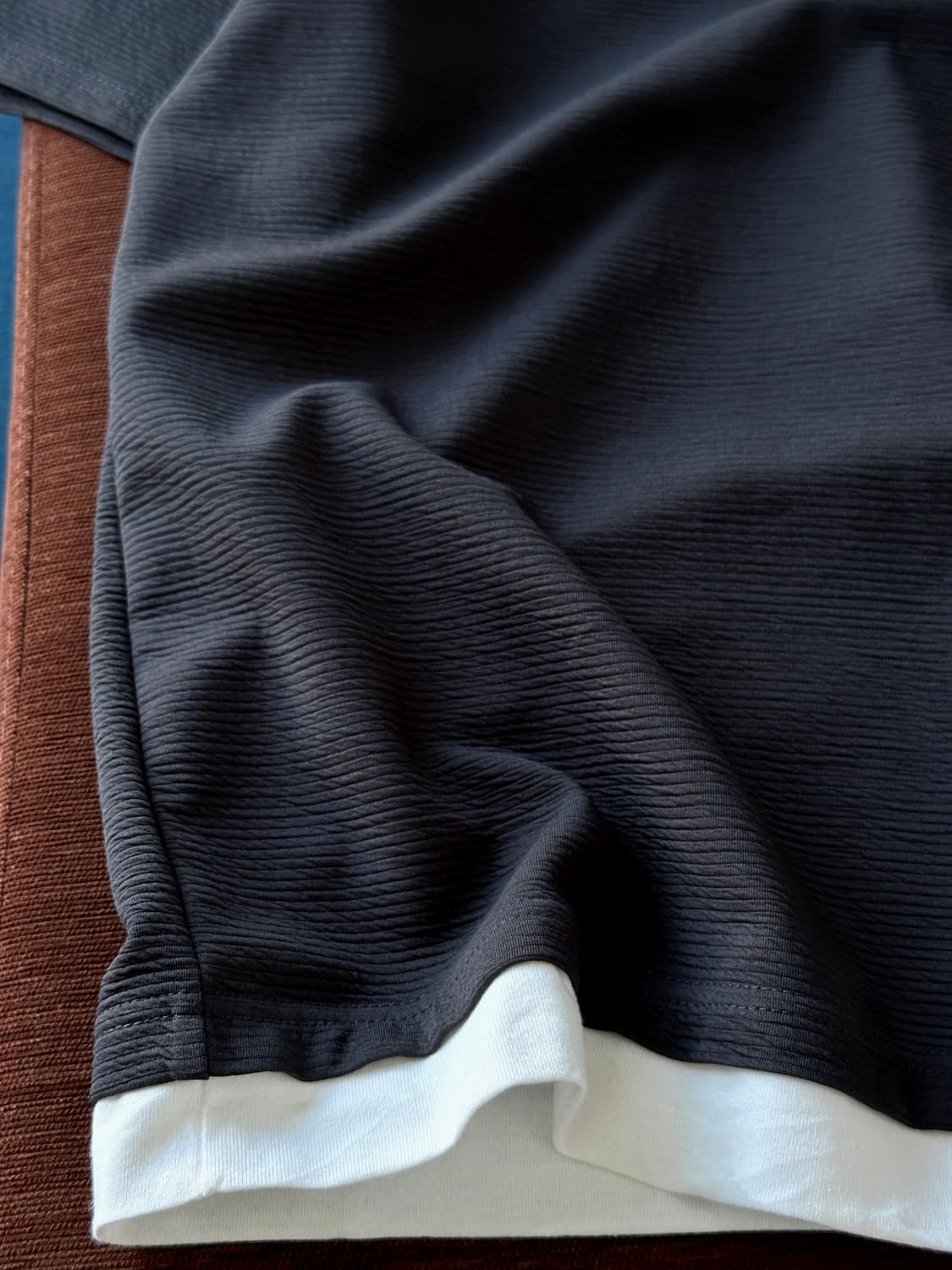Fake layered neck H/S top 상품이미지4