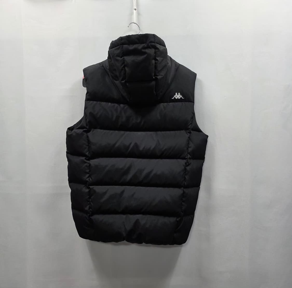 0798 카파 Kappa 구스다운 패딩 조끼 베스트 블랙 M 후드 공용 상품이미지2