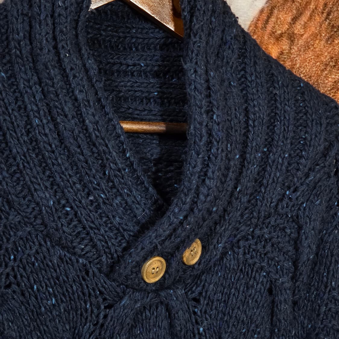 풀앤베어 네이비 꽤배기 카라 하이넥 니트 상품이미지2