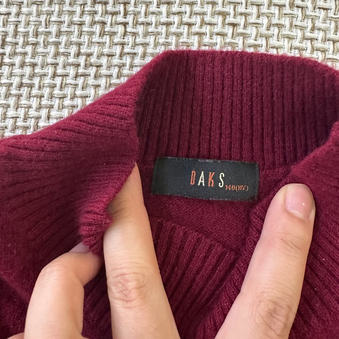 140 닥스 키즈 반목 캐시미어 니트 0424D 상품이미지2