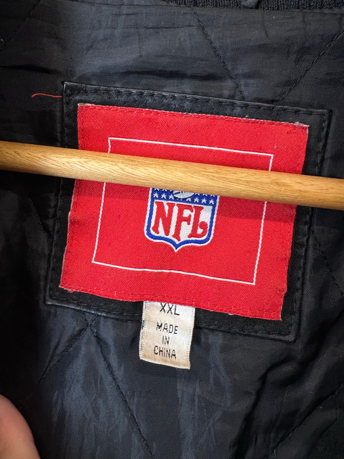 NFL 90s 빈티지 오클랜드 레이더스 레더 바시티 자켓 상품이미지8