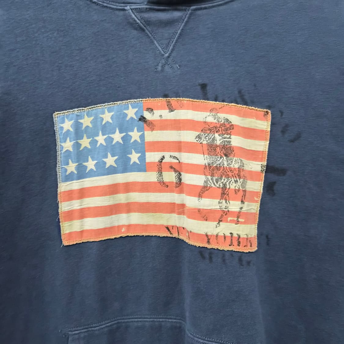 폴로 랄프로렌 성조기 네이비 후드티 남성 L 상품이미지2