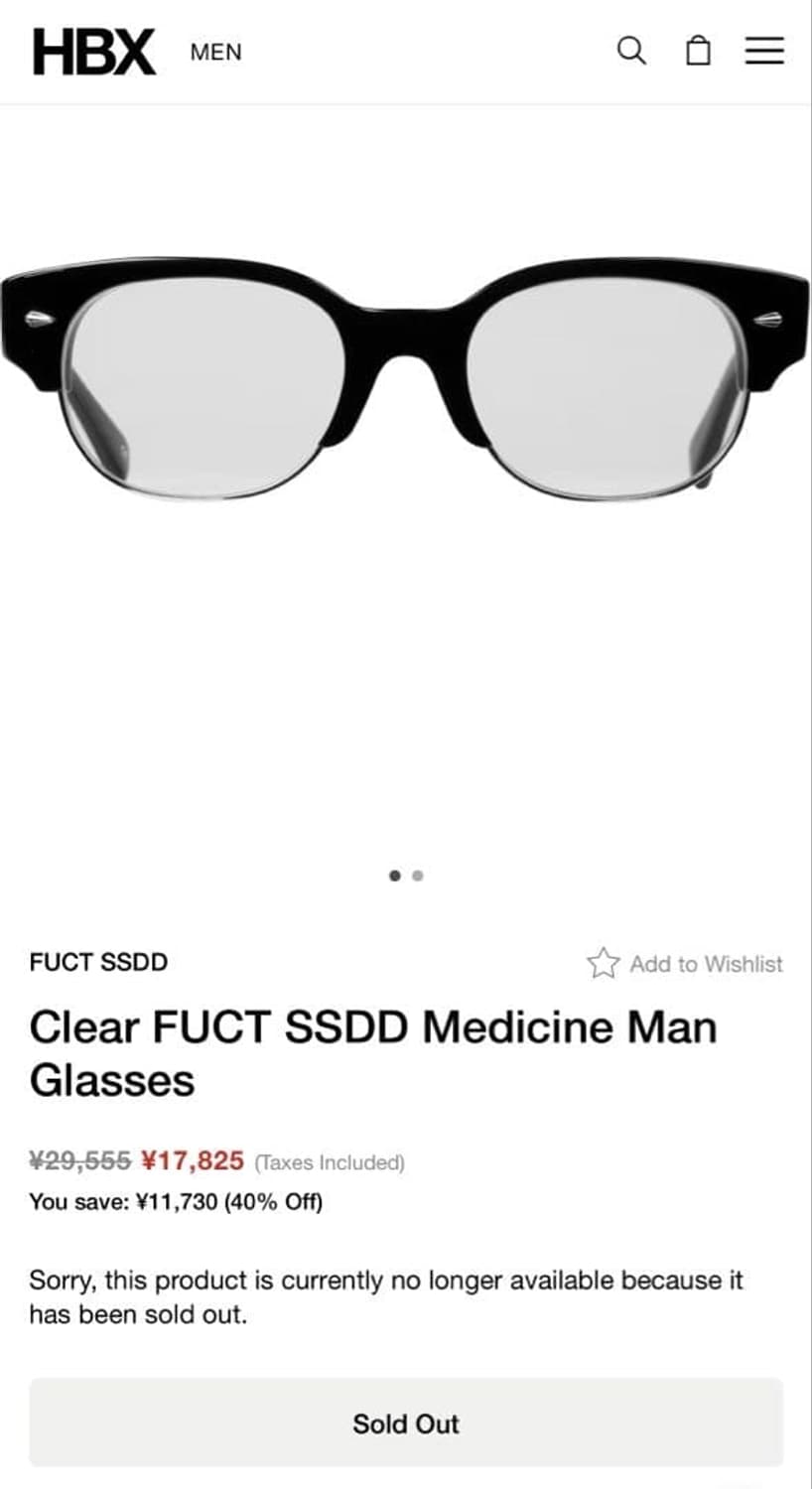 FUCT SSDD 메디슨맨 안경 made in japan  상품이미지8