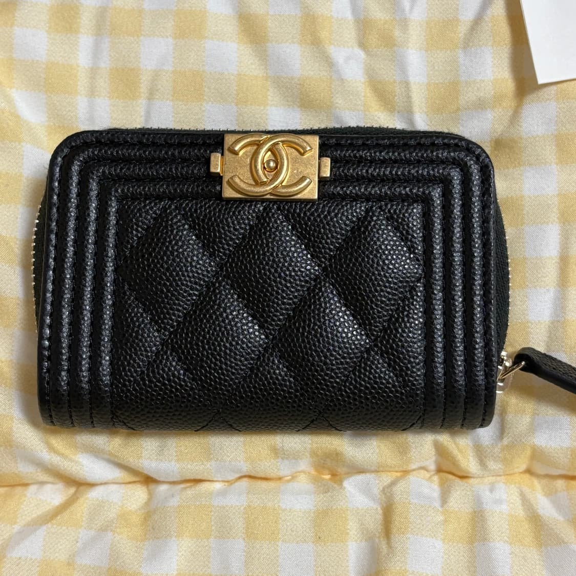 [백화점 구매] 샤넬 보이 금장 카드지갑 코인지갑 상품이미지8