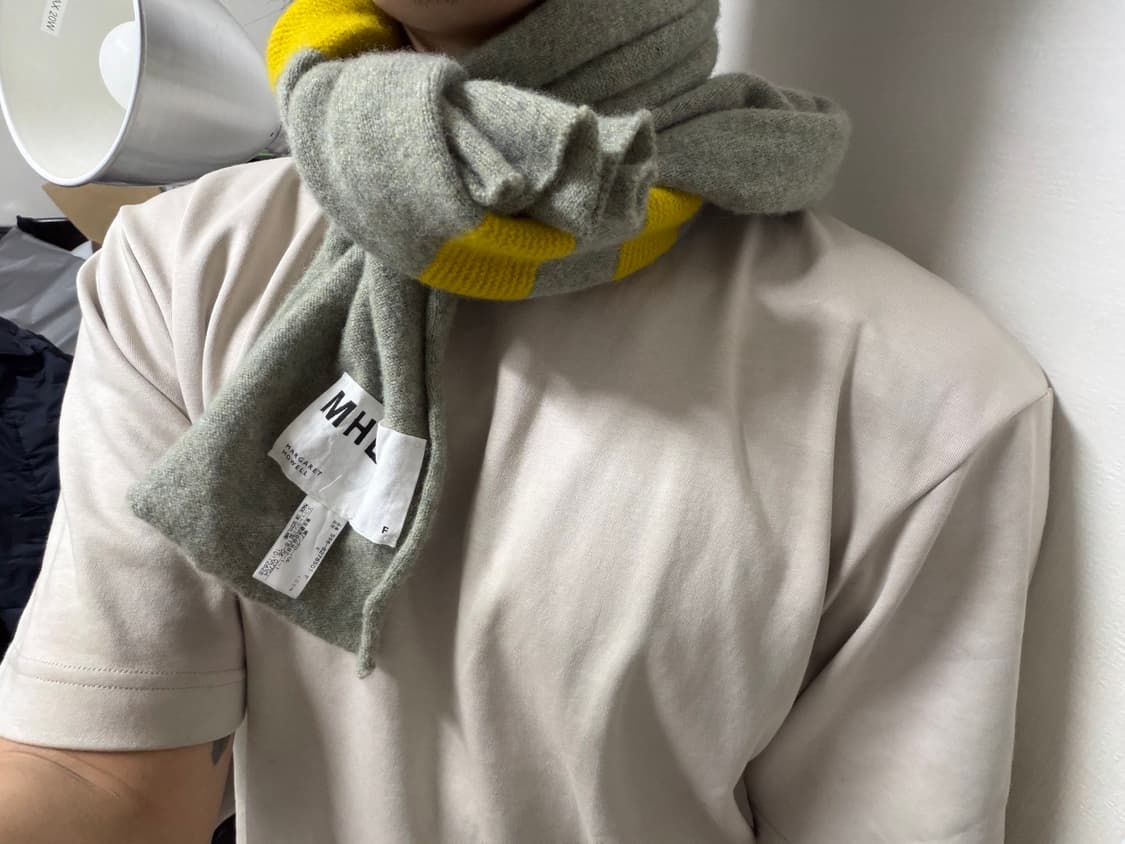 MHL 그레이 울 머플러 상품이미지3