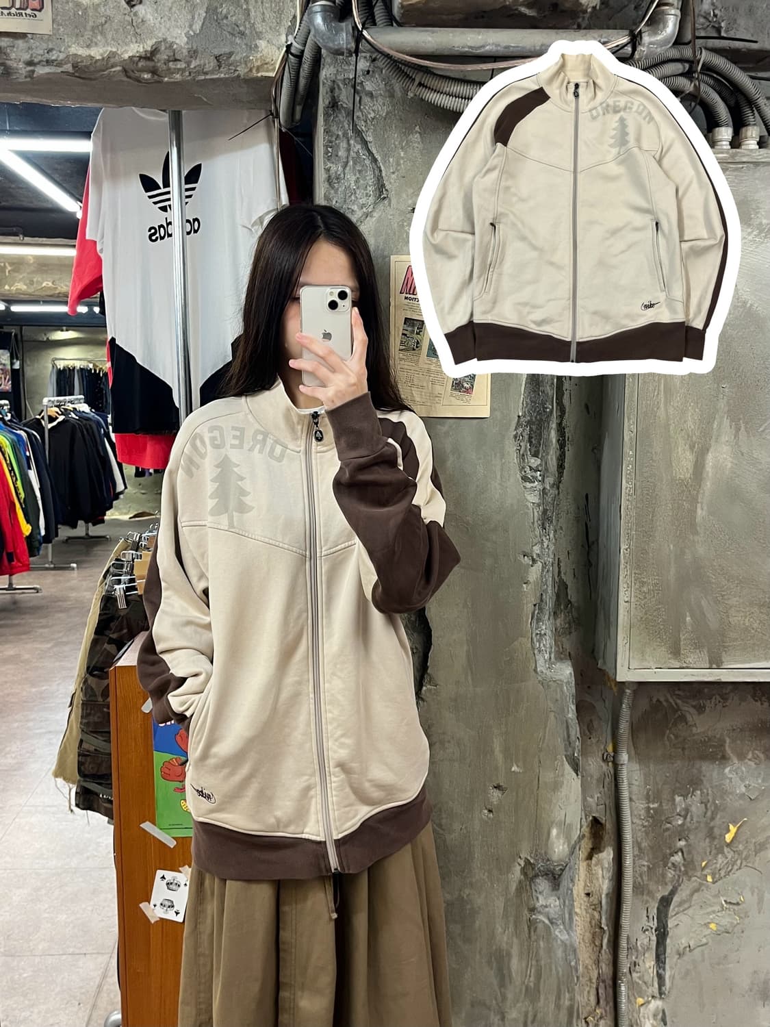 나이키 00s 배색 퓨추라로고 오레곤 져지 브라운 XL #csz1289  상품이미지1