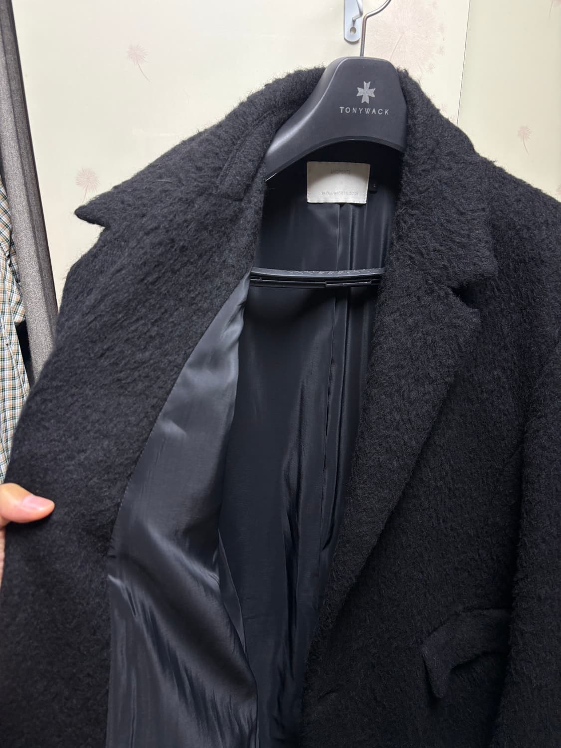 [L] 아모멘토 헤어리 롱 코트 블랙 상품이미지9