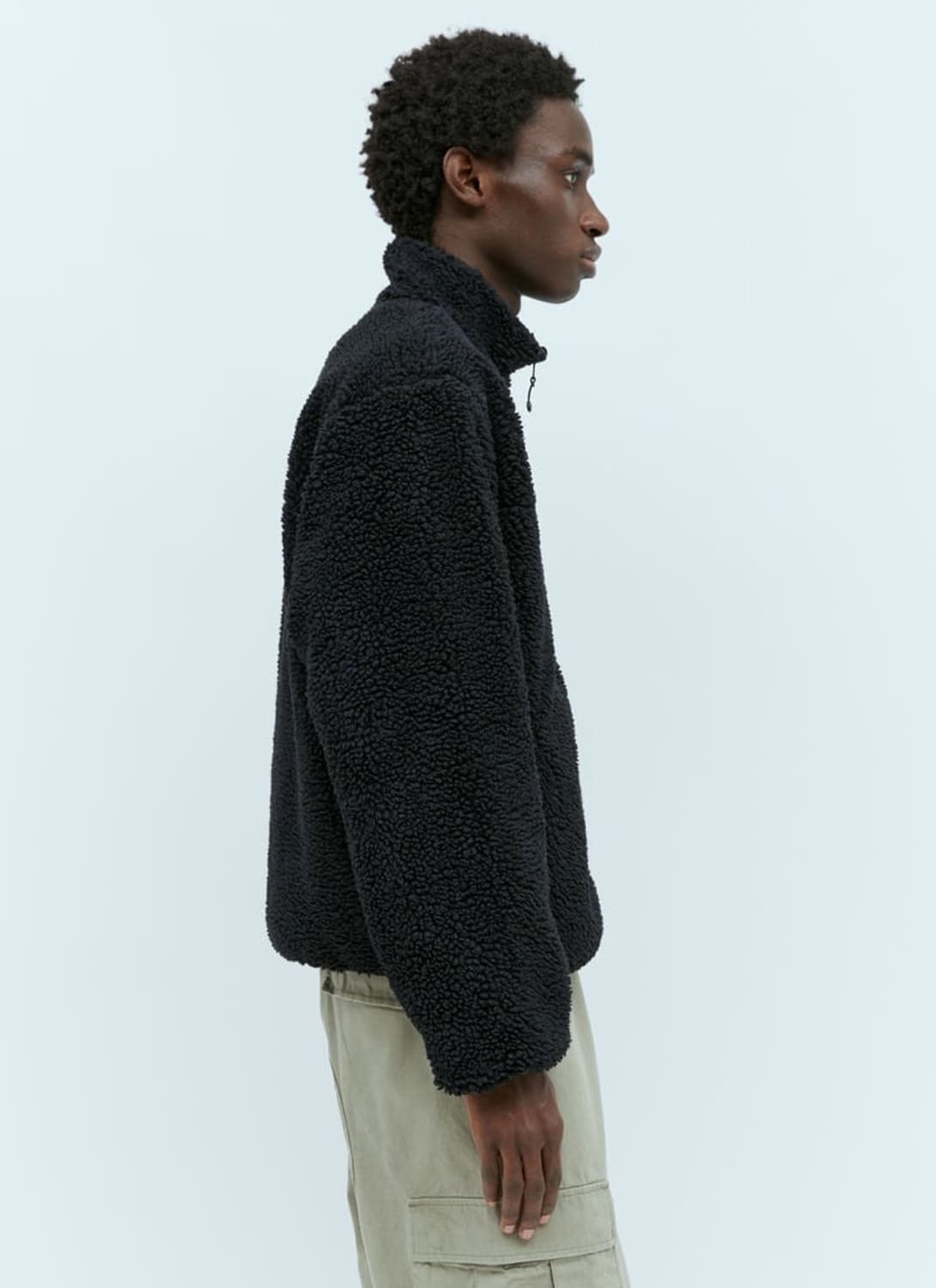 스투시 쉐르파 리버시블 자켓 블랙 L 상품이미지4