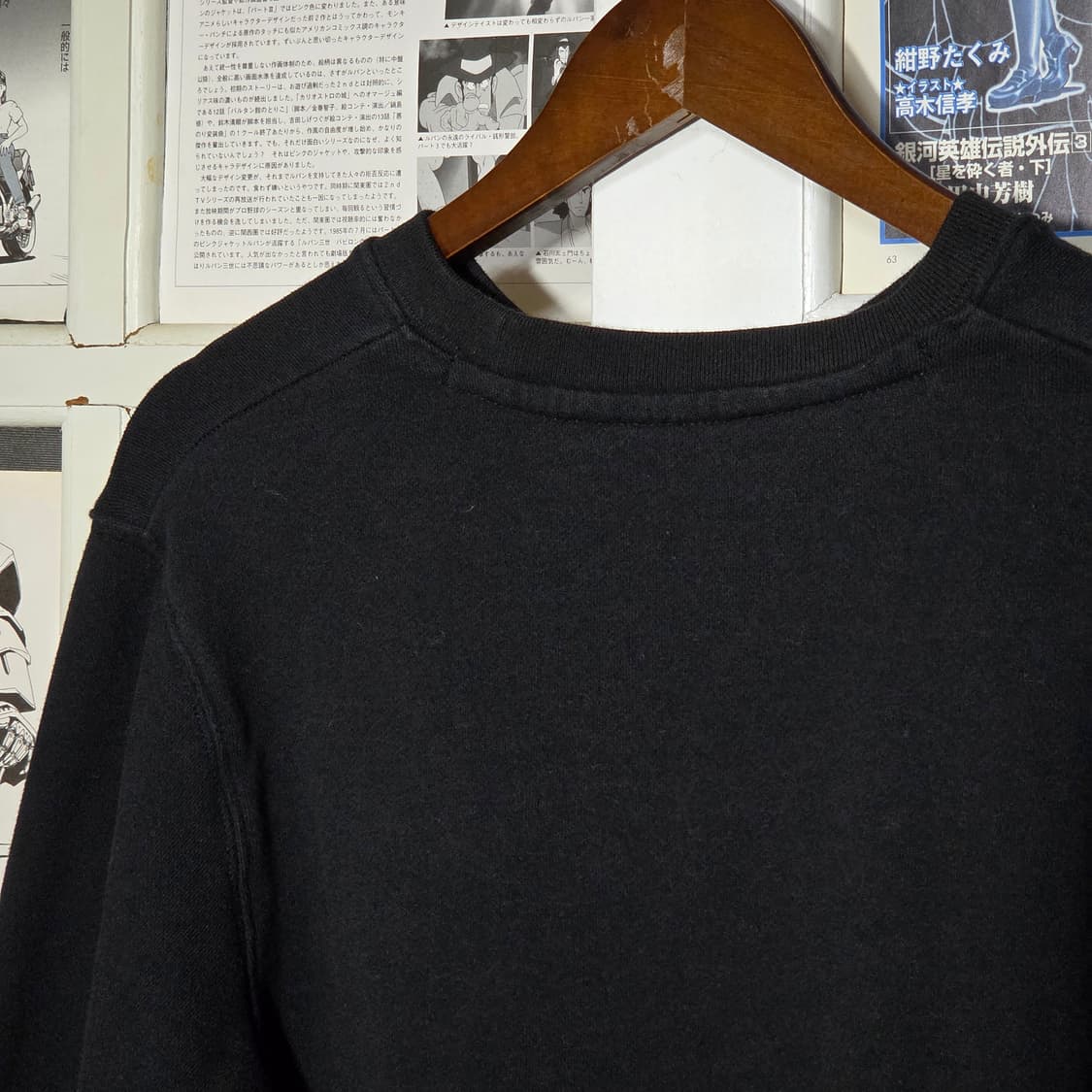 컨버스 재팬 블랙 맨투맨 상품이미지5