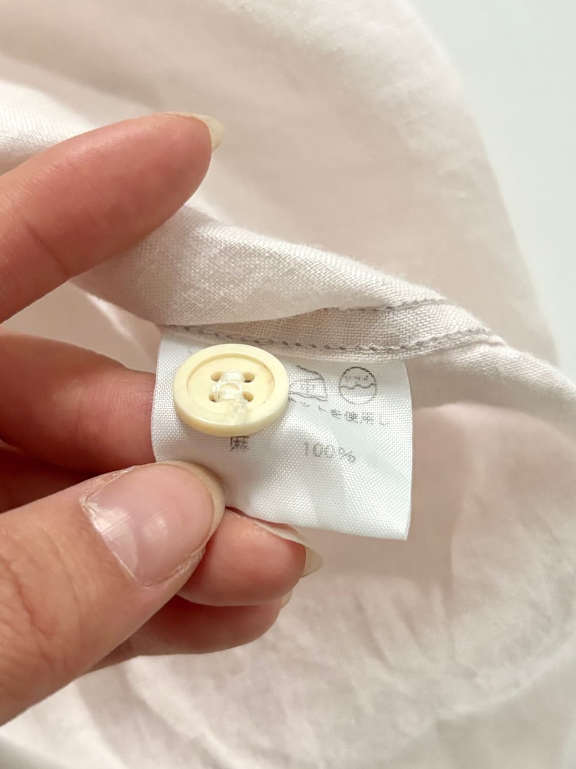 Issey Miyake 이세이미야케 90’s 핑크아이보리 셔츠  상품이미지5