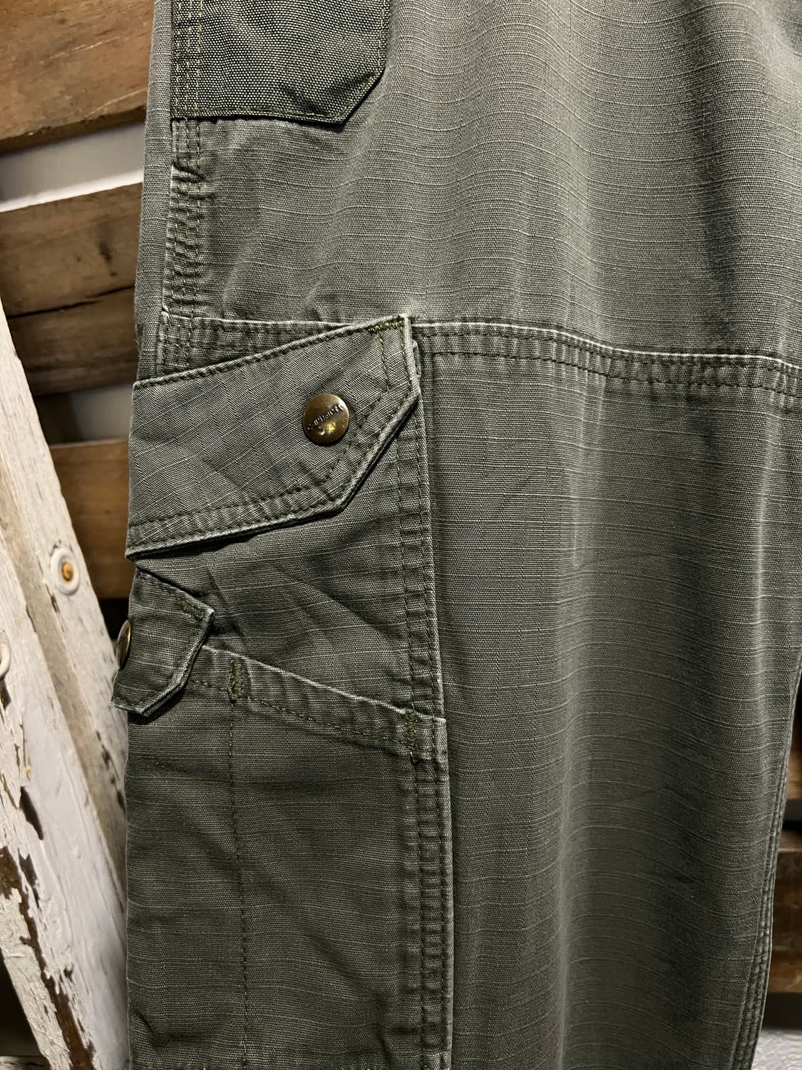 [32]칼하트 USA 모스그린 립스탑 더블니 워크 카고 팬츠 상품이미지4