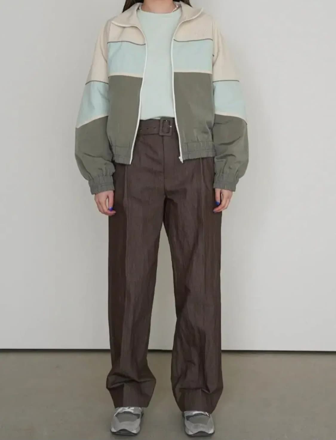 그로브 grove MOT ZIP-UP JUMPER 그린 차정원 상품이미지3