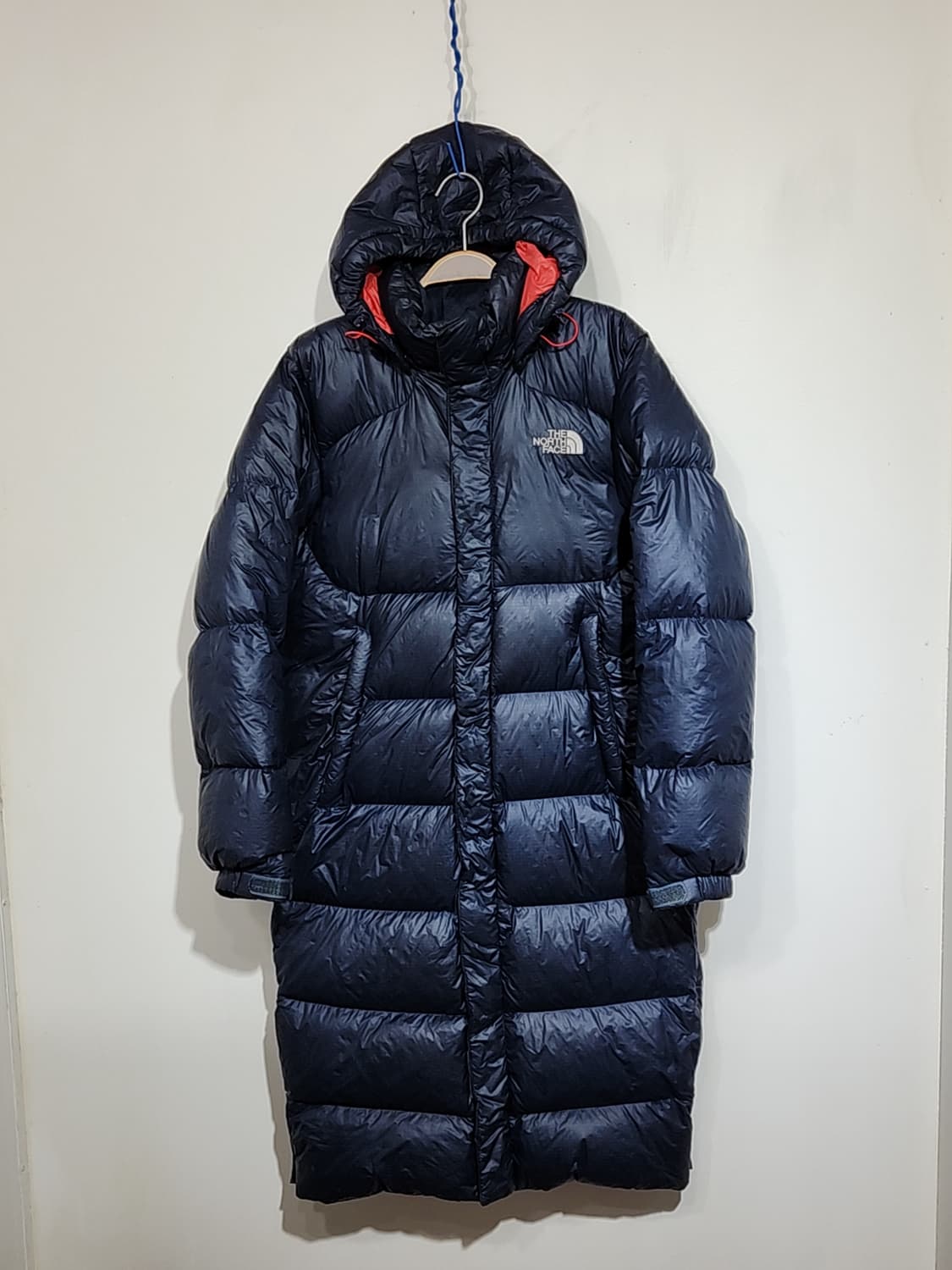 (95) 노스페이스 롱패딩 점퍼 네이비 후드 오리털 다운코트  상품이미지1