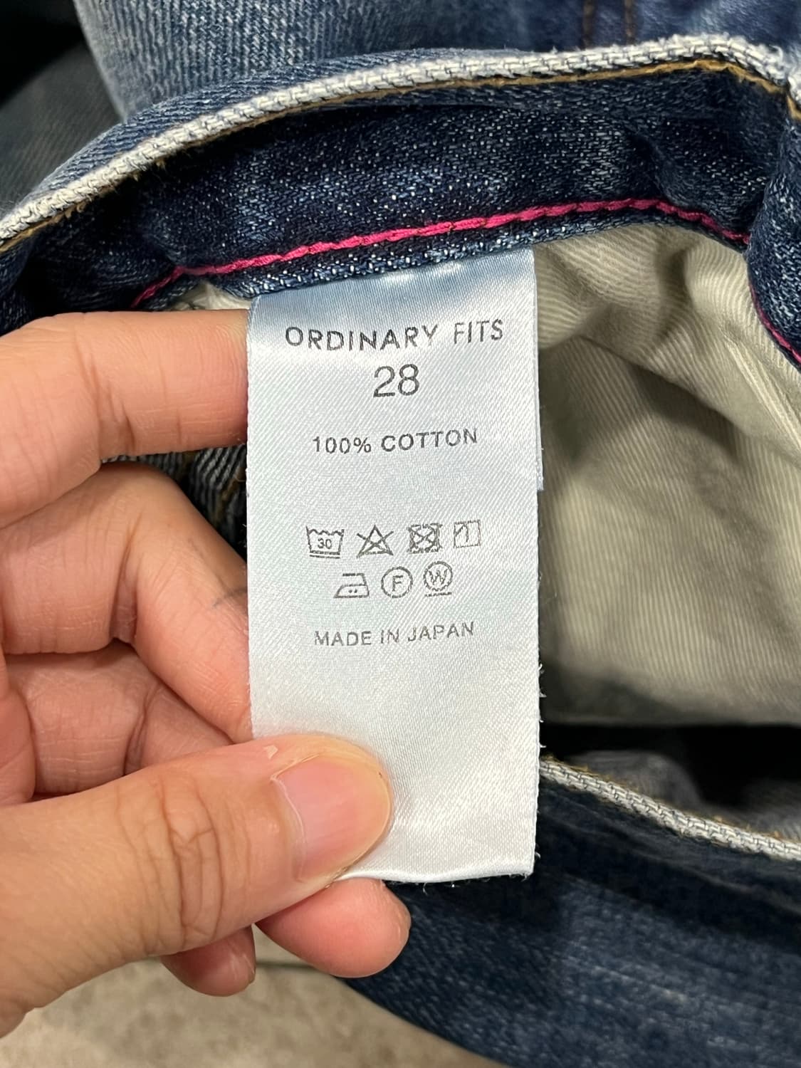 오디너리핏츠 중청 와이드 앵클 데님 팬츠 상품이미지4