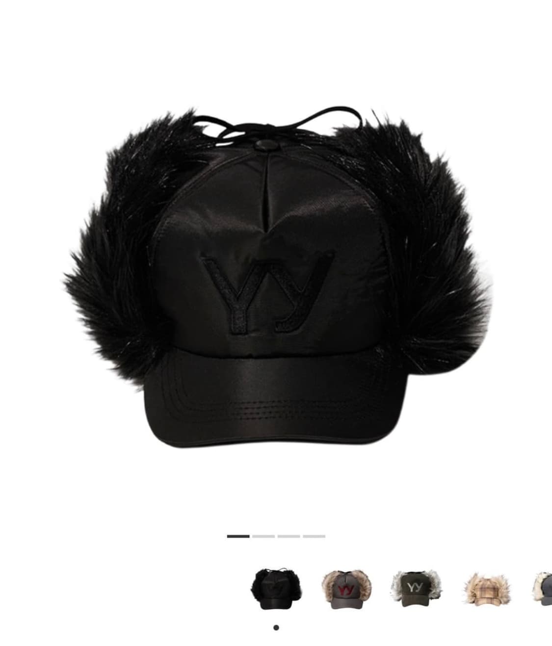 오픈 Yy 포우 퍼 이어플랩 캡 블랙 (에스파 닝닝 착용) 상품이미지1