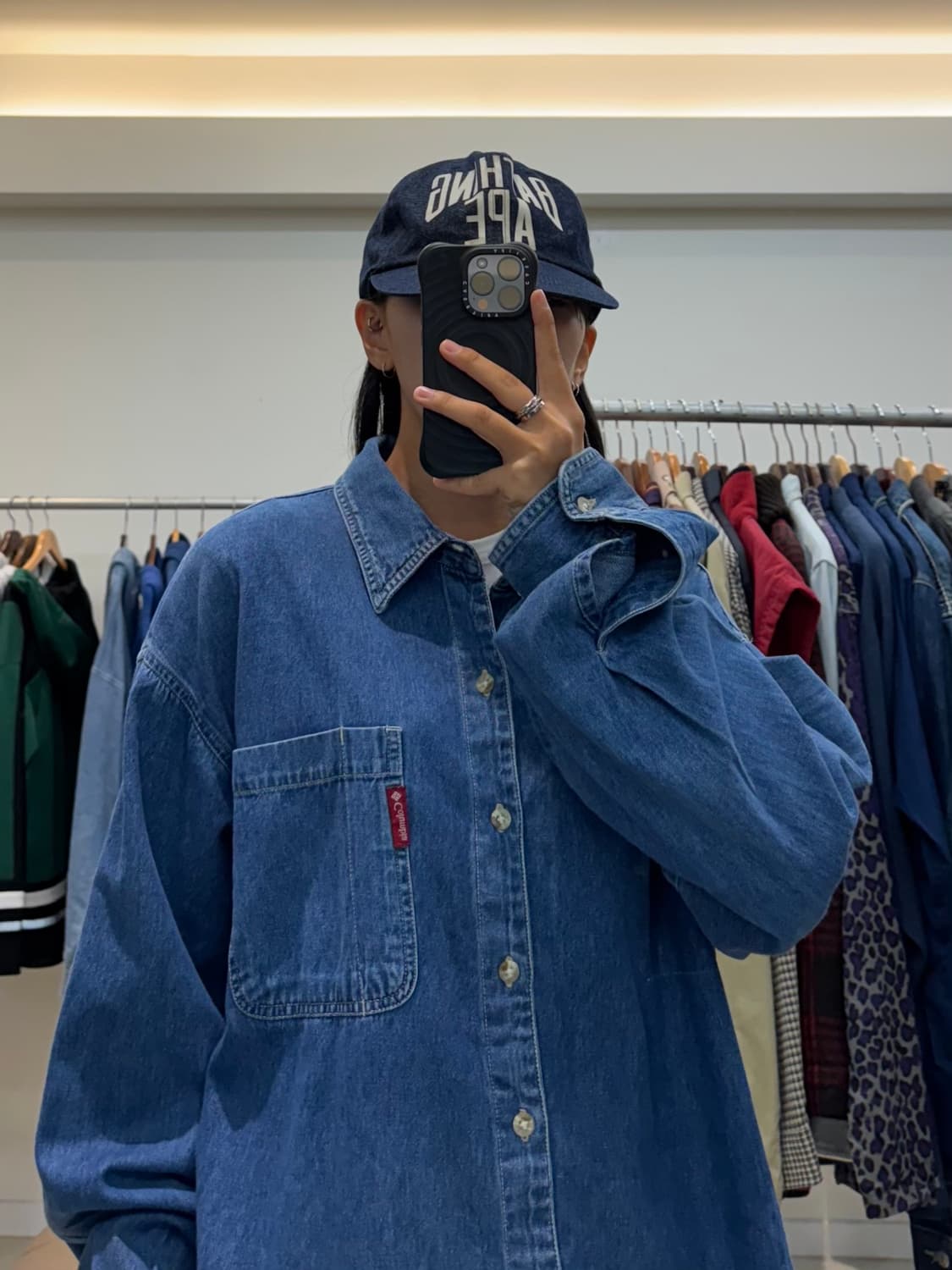 90s 컬럼비아 데님 셔츠 상품이미지7