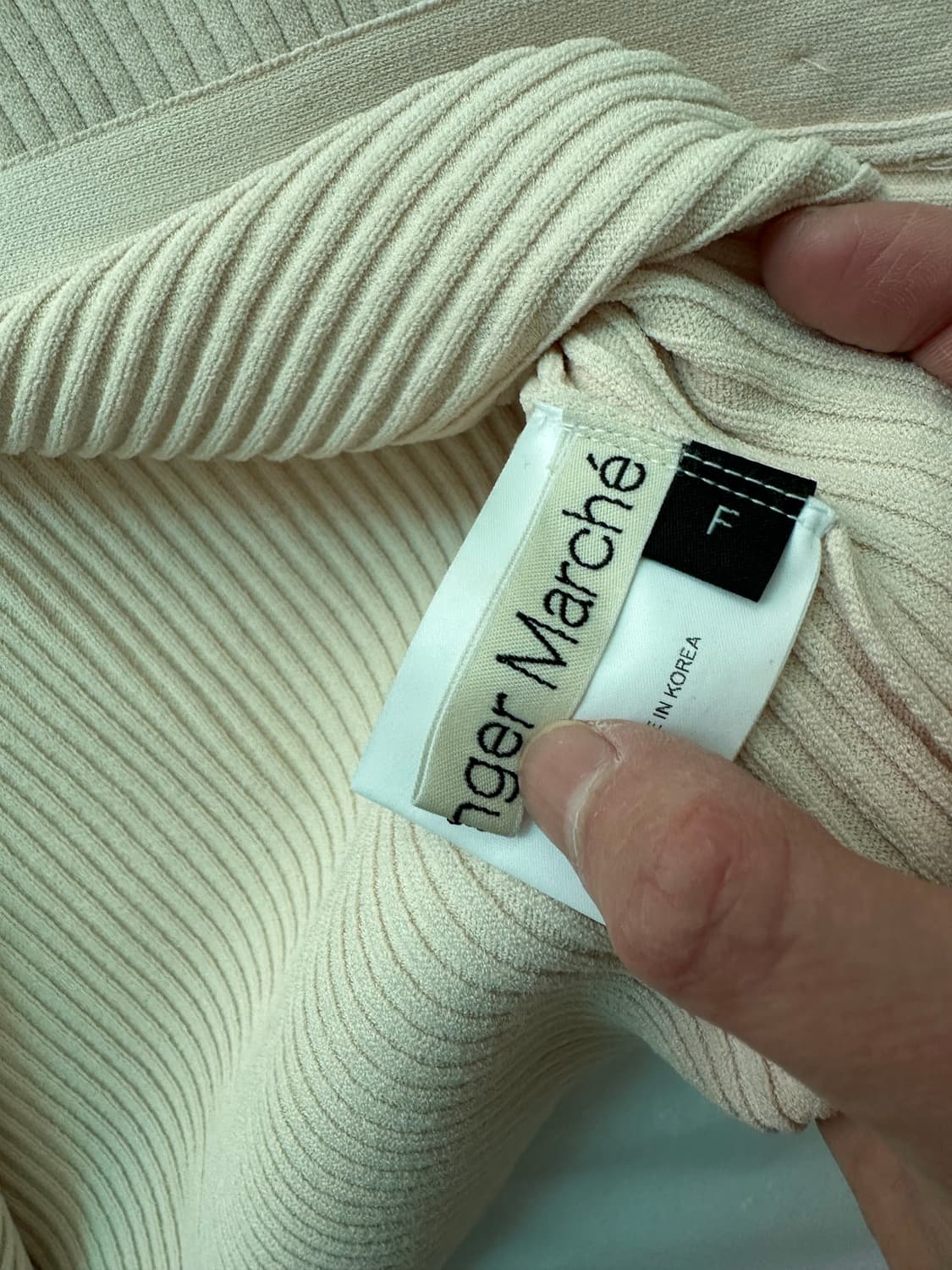 LFM 엘에프엠 카라 골지 가디건 베이지 F 상품이미지2