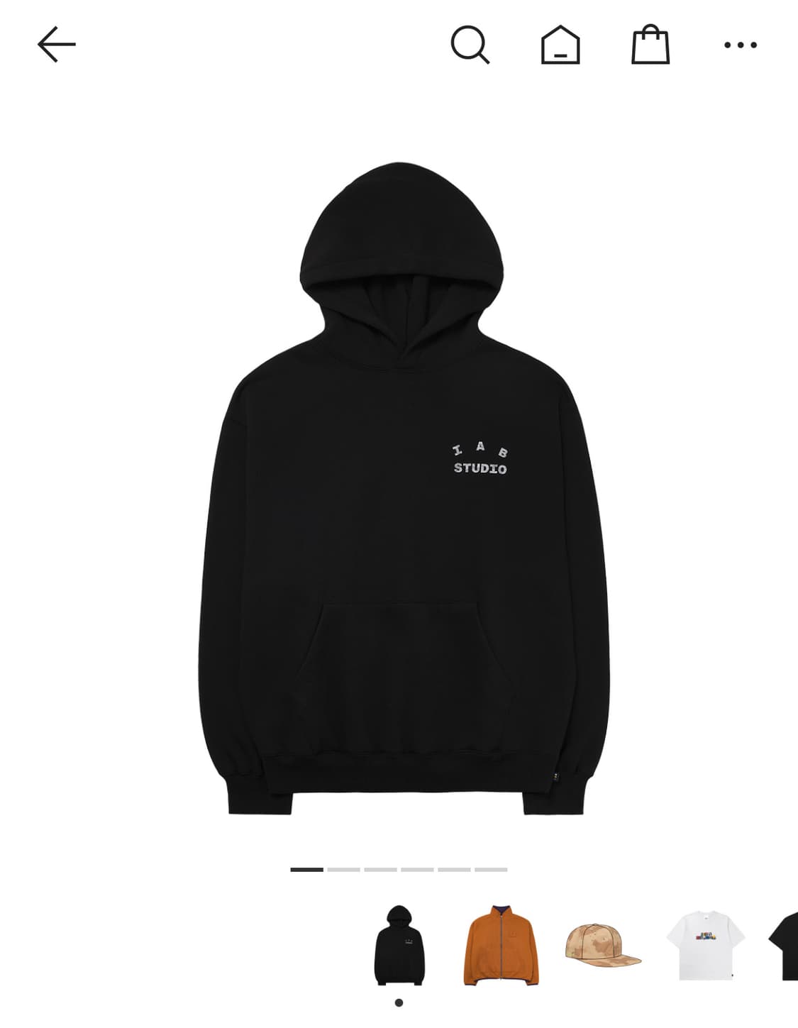 아이앱 카모 블랙 후드티 L 새상품 상품이미지1