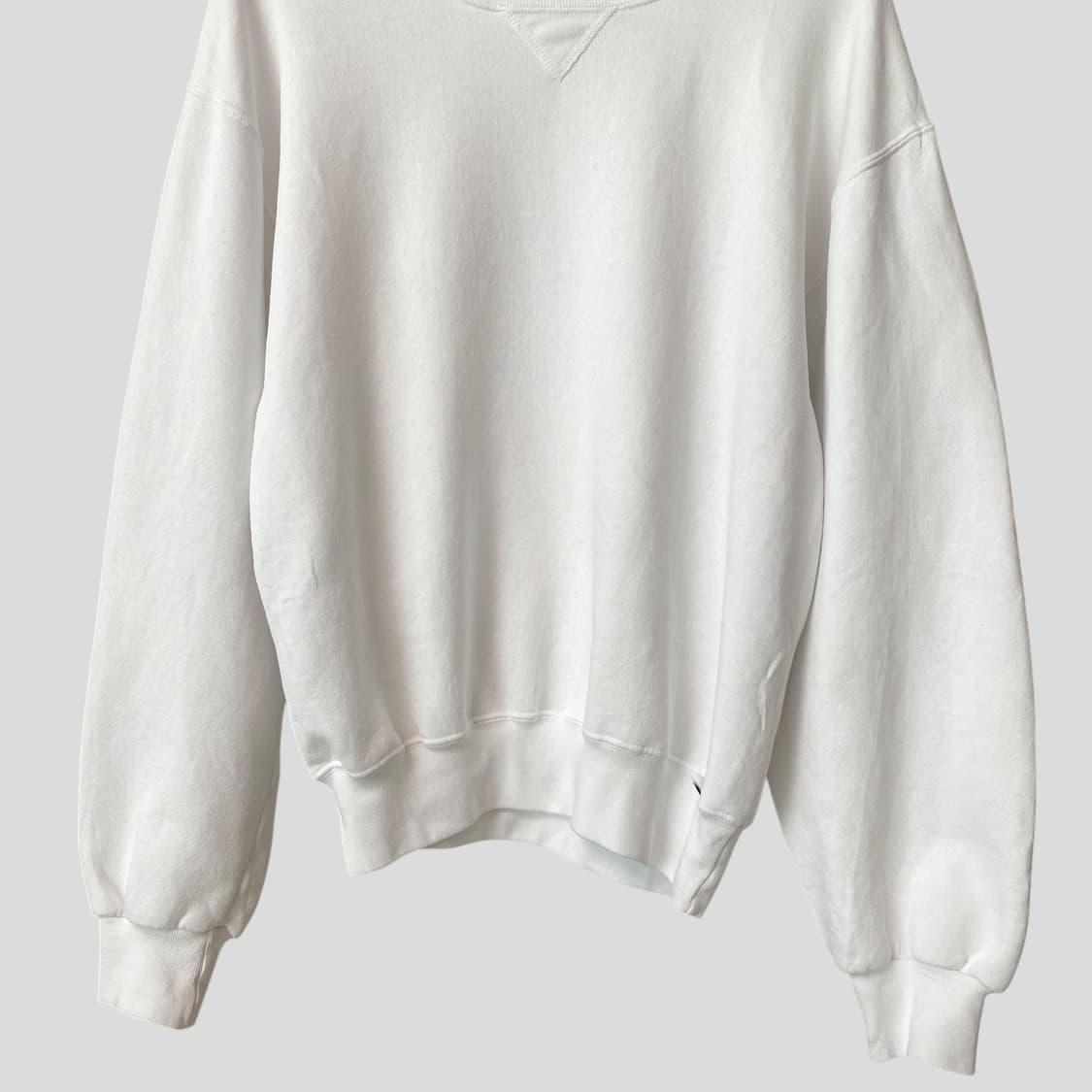 (M)빈티지 러셀 화이트 블랭크 스웨트셔츠 맨투맨 상품이미지4