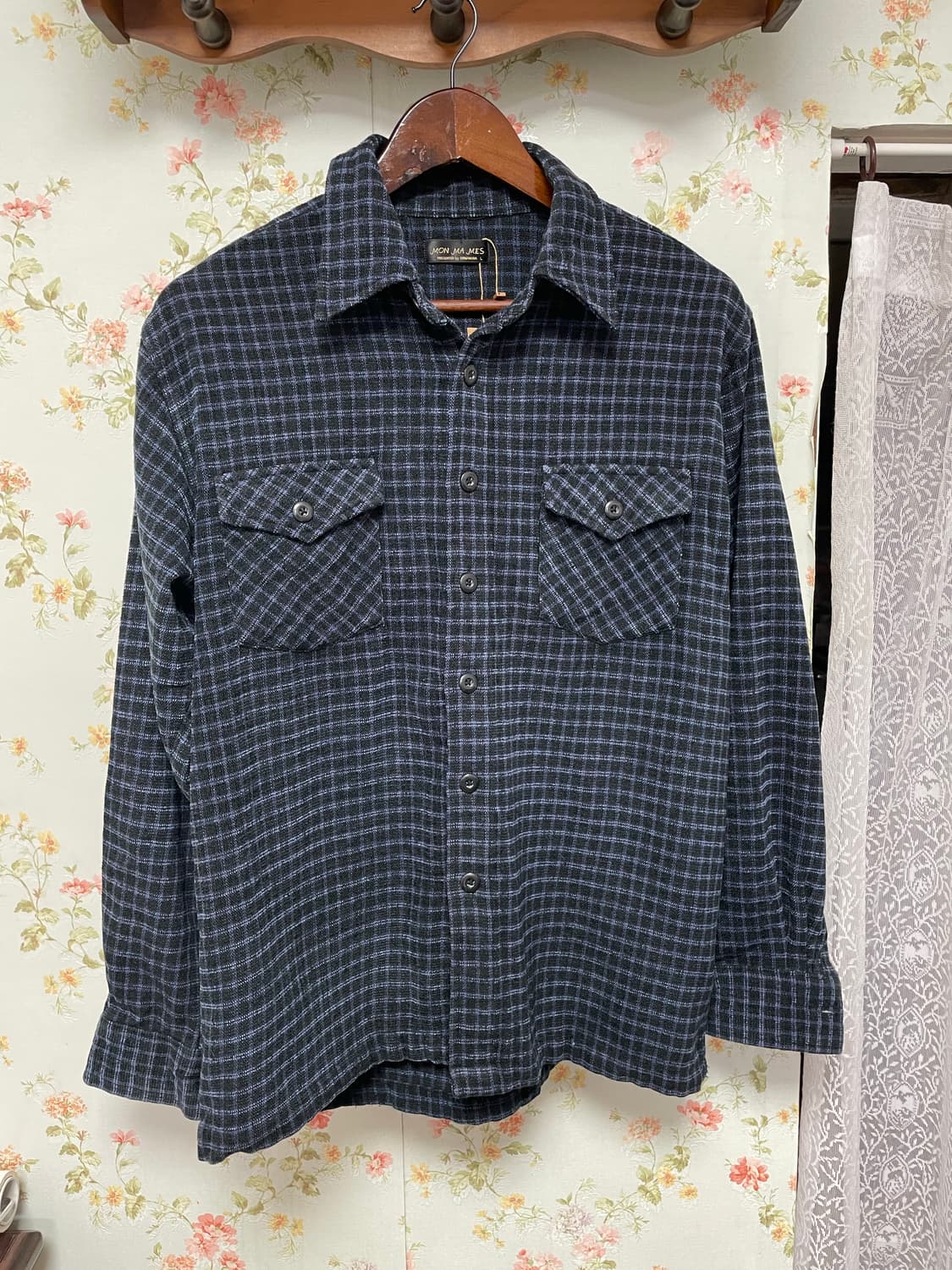 네이비 플란넬 셔츠 상품이미지1