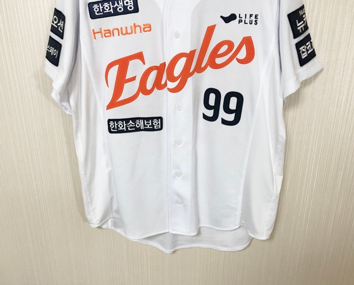 KBO 스파이더 한화이글스 25시즌 어센틱 홈유니폼 L #99 류현진 상품이미지3