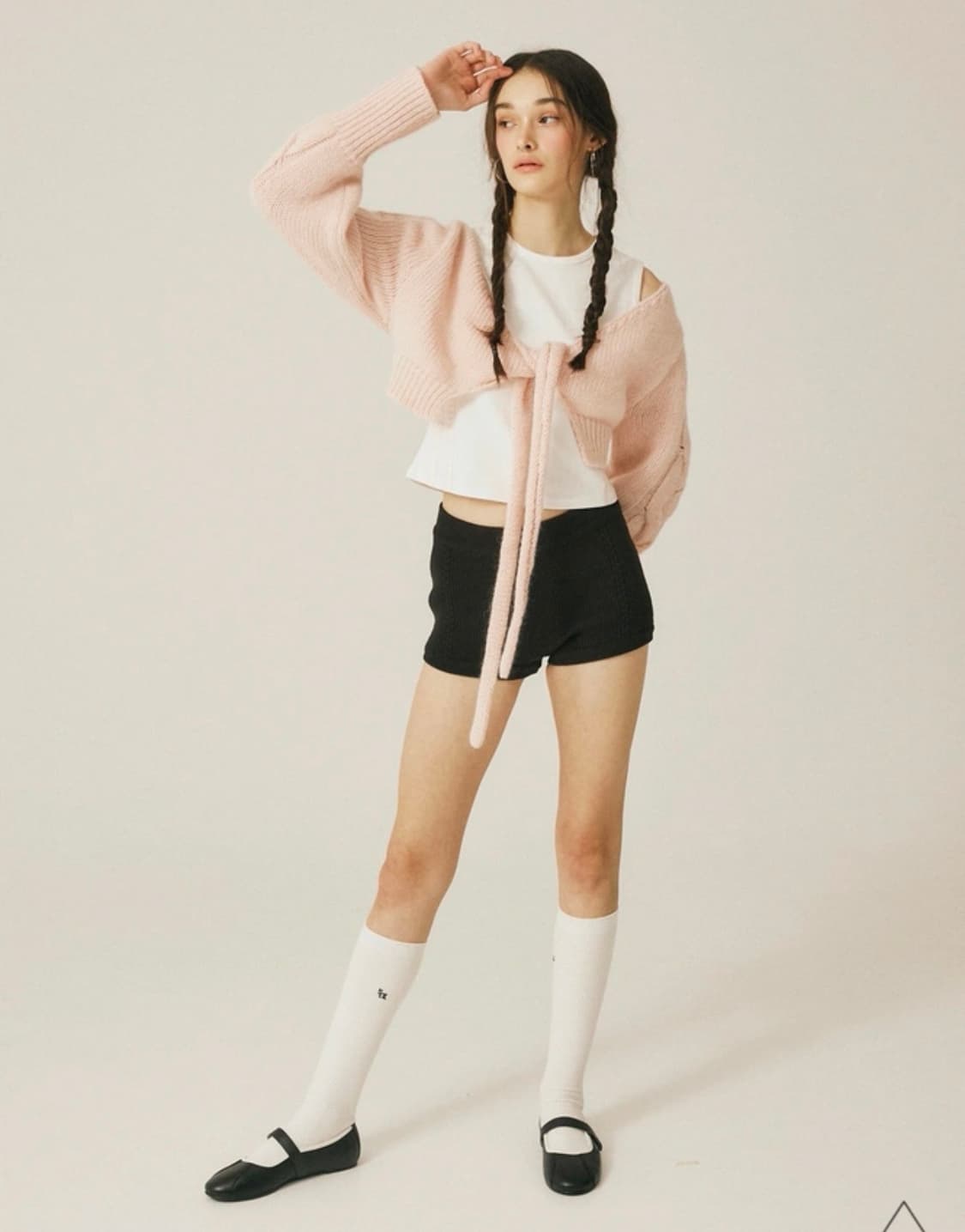 새상품) 쓰리타임즈 밤비볼레로 핑크 상품이미지5