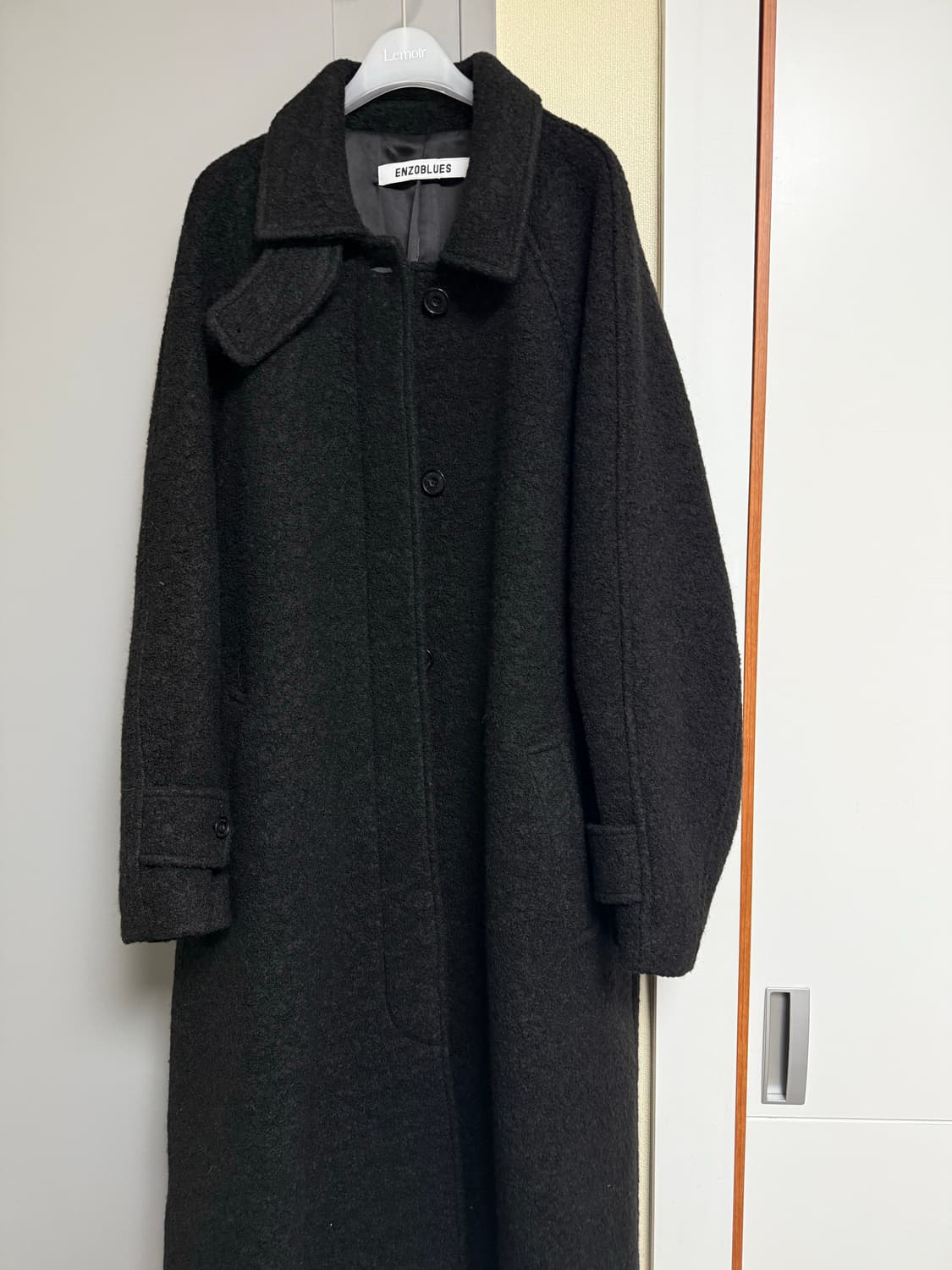 Enzoblues 엔조블루스 발마칸 코트 블랙 상품이미지2