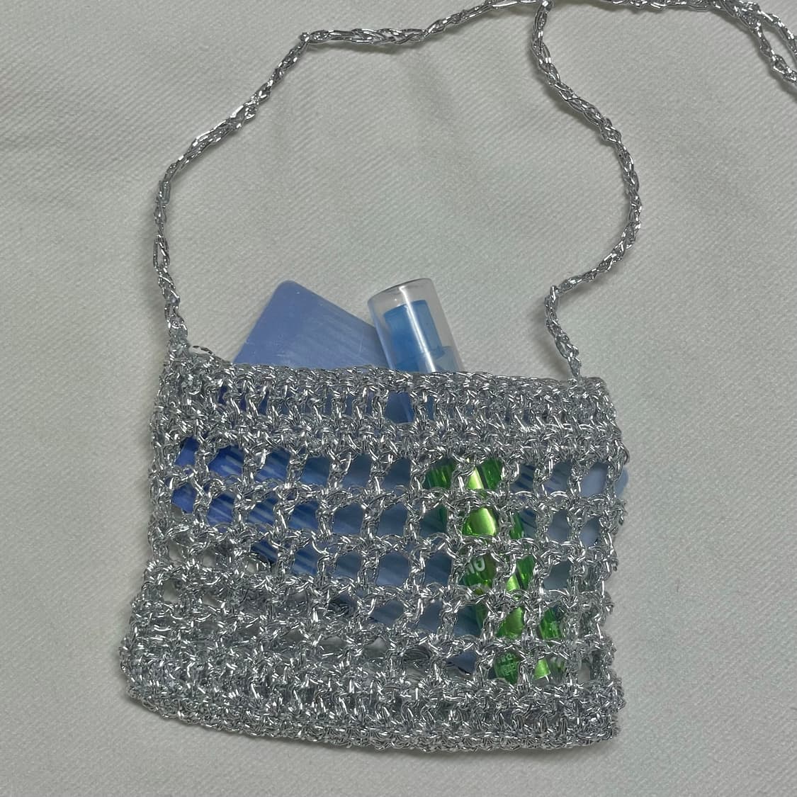 Handmade 뜨개 실버 네트 카드지갑 상품이미지6