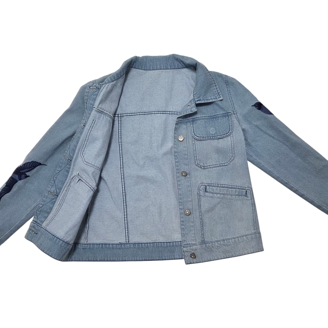 VITAGE 빈티지 버드 패치 청자켓  상품이미지3