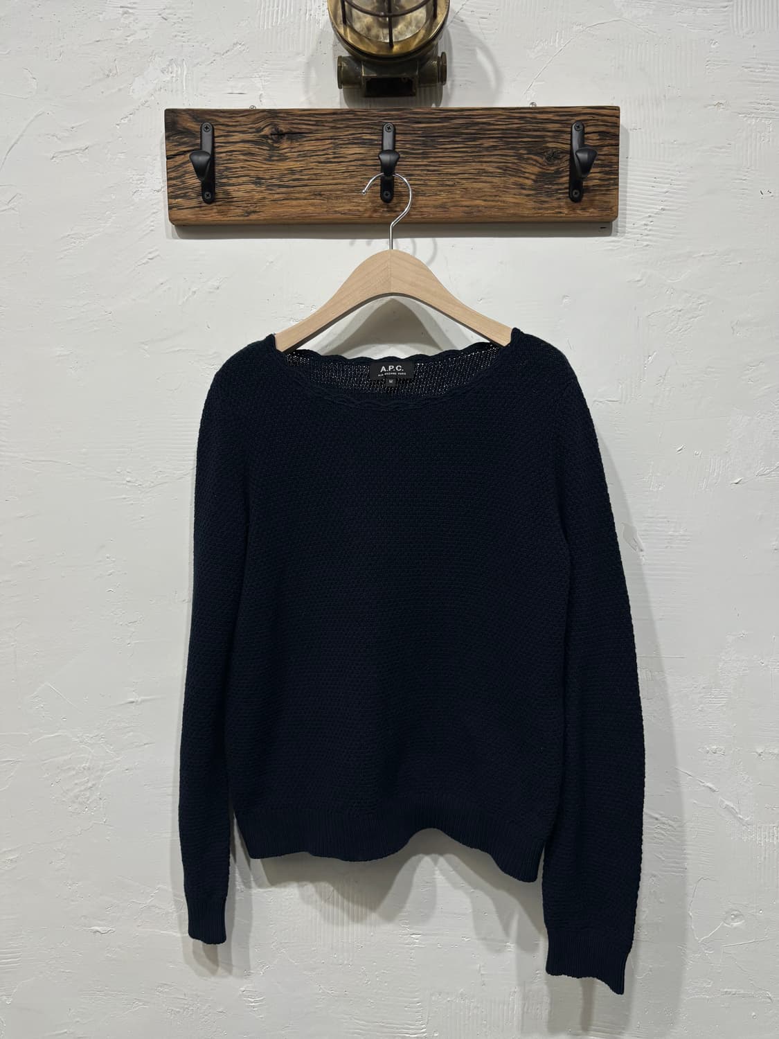 A.P.C 아페쎄 프릴 네이비컬러 코튼 니트 상품이미지3