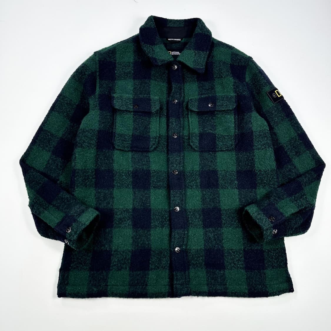 내셔널지오그래픽 타탄 체크 울 셔츠 자켓 (L) 상품이미지2