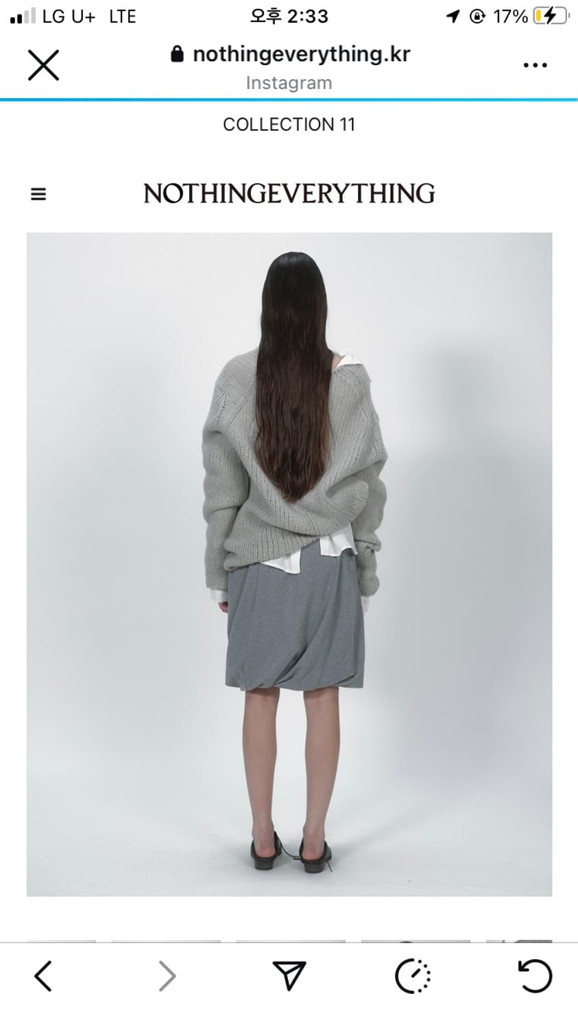 낫띵에브리띵 그레이 스웨터 상품이미지2