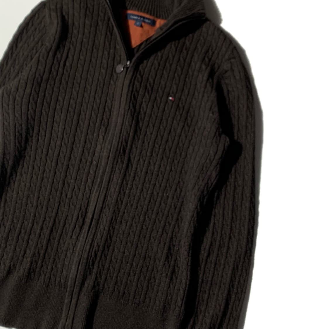 타미힐피거 우먼스 브라운 니트 집업  상품이미지2