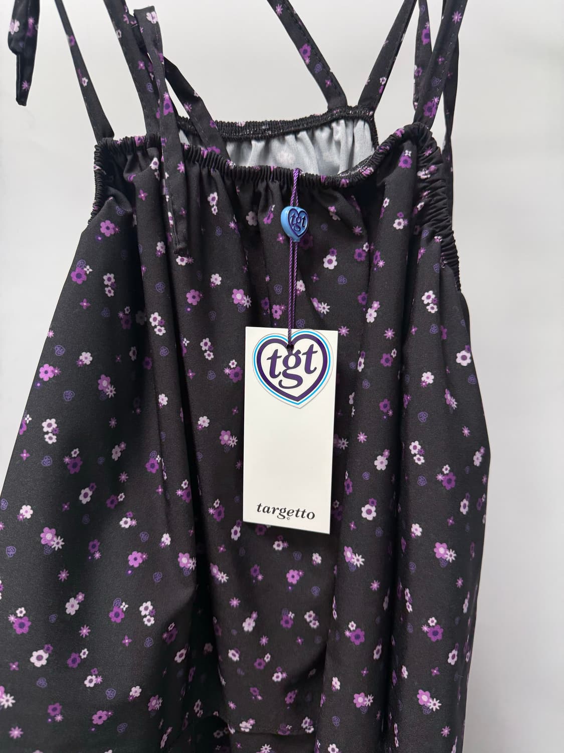 타겟토 플라워패턴 레이어드 원피스 새상품 (F/블랙) 상품이미지7