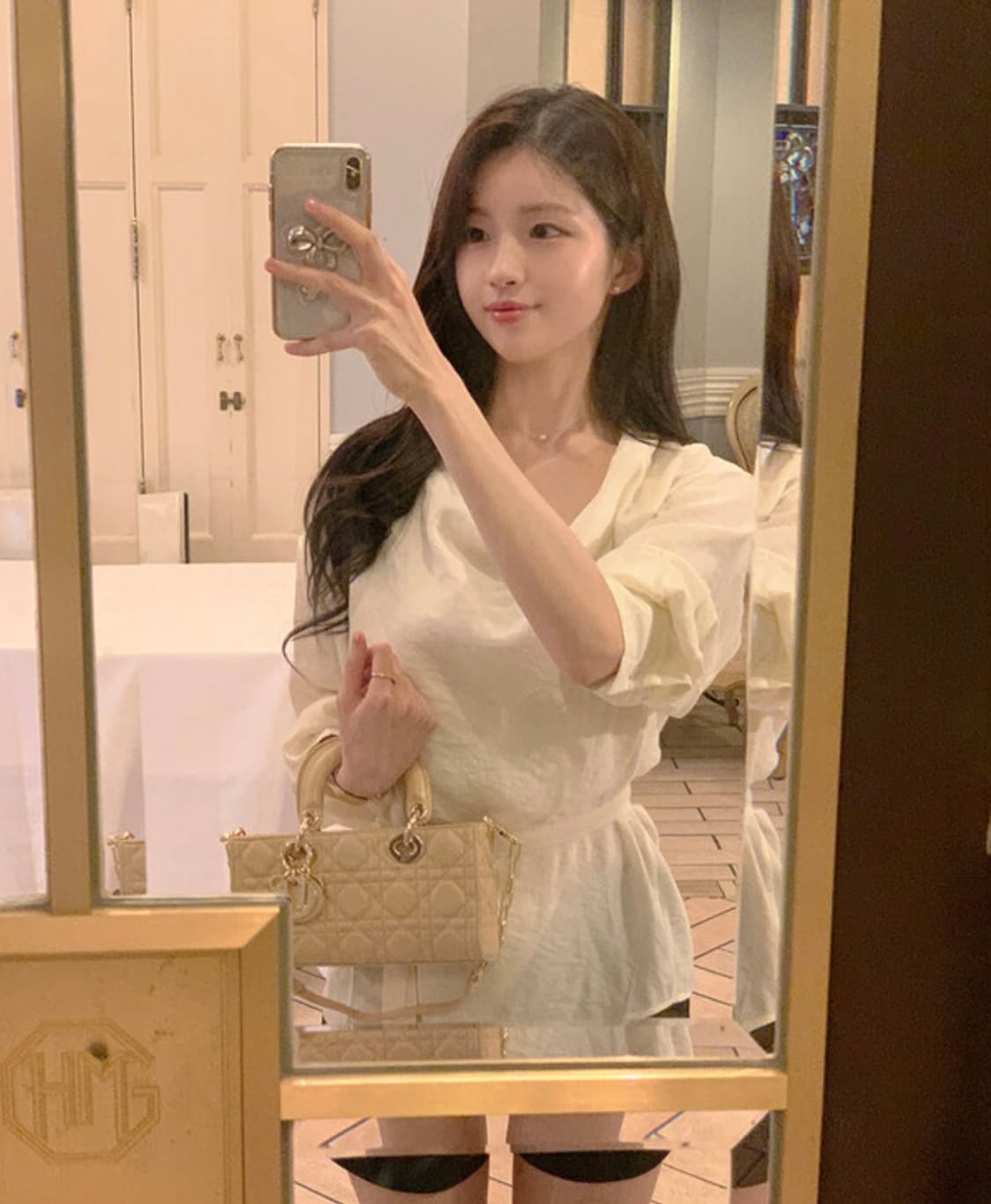 퍼빗 잔느 드레이프 랩 리본 블라우스 여성 블라우스 상품이미지2