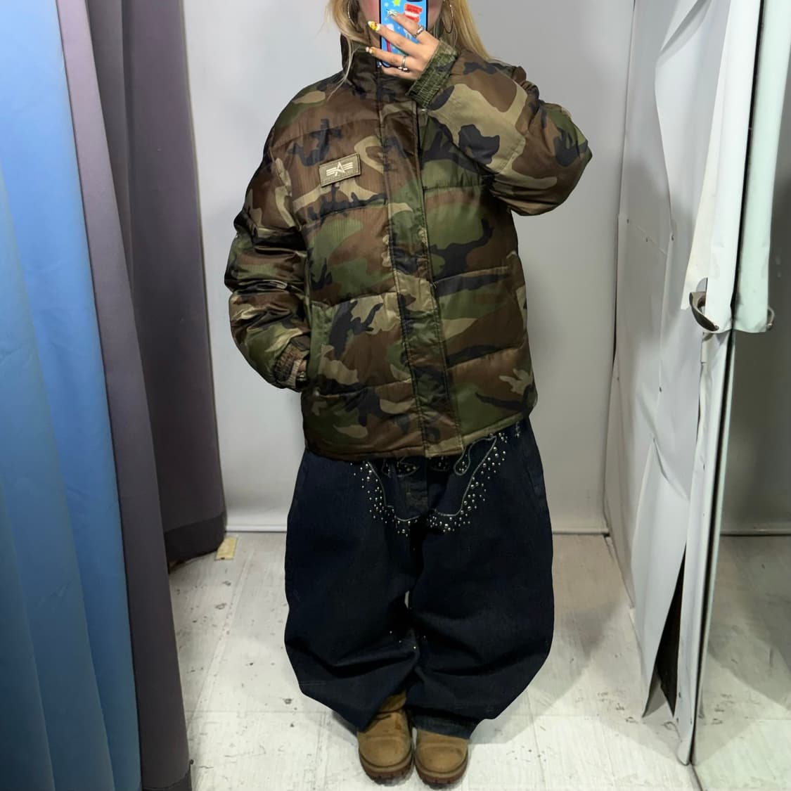 알파인더스트리 카모 패딩 상품이미지2