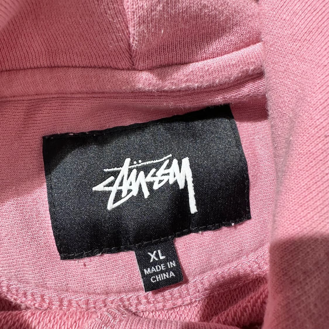 스투시 스탁로고 후드 딸기우유 핑크 상품이미지5