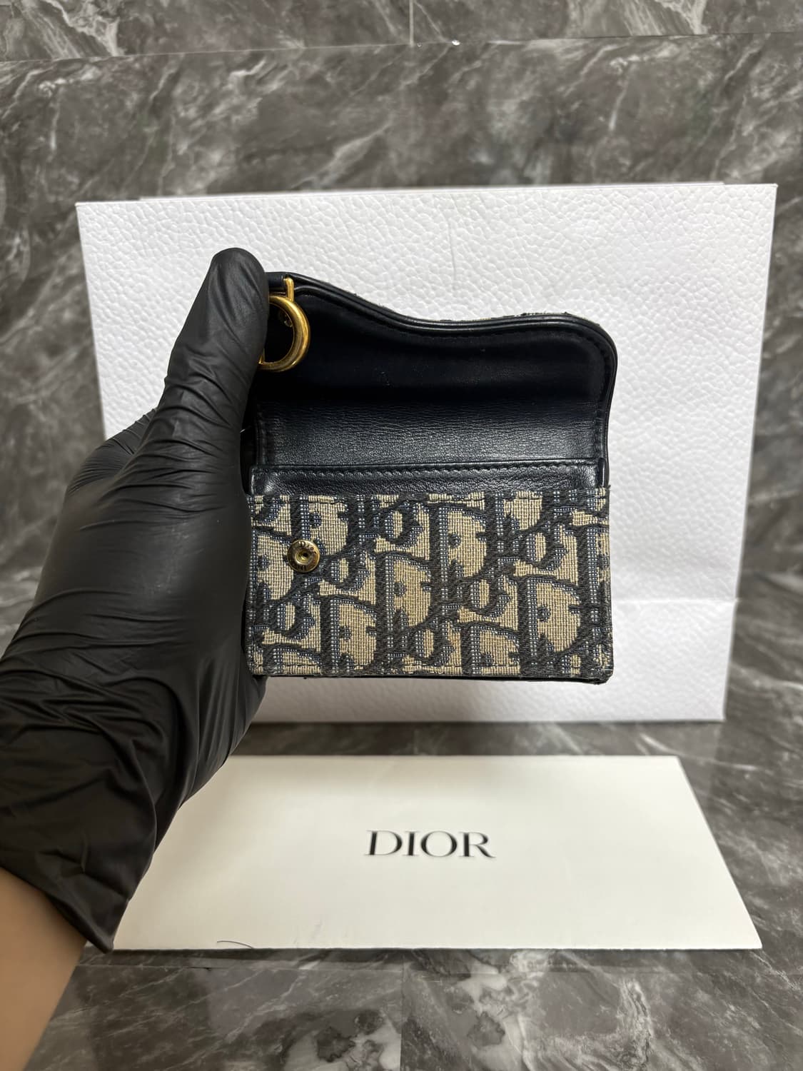 디올 오블리크 새들 카드지갑 상품이미지4